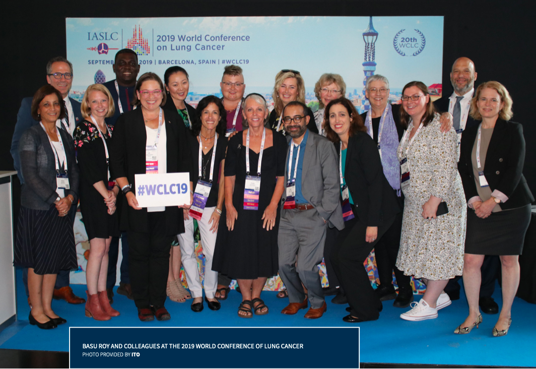 Basu Roy and colleagues at the 2019 World Conference of Lung Cancer. Photo provided by Ito.