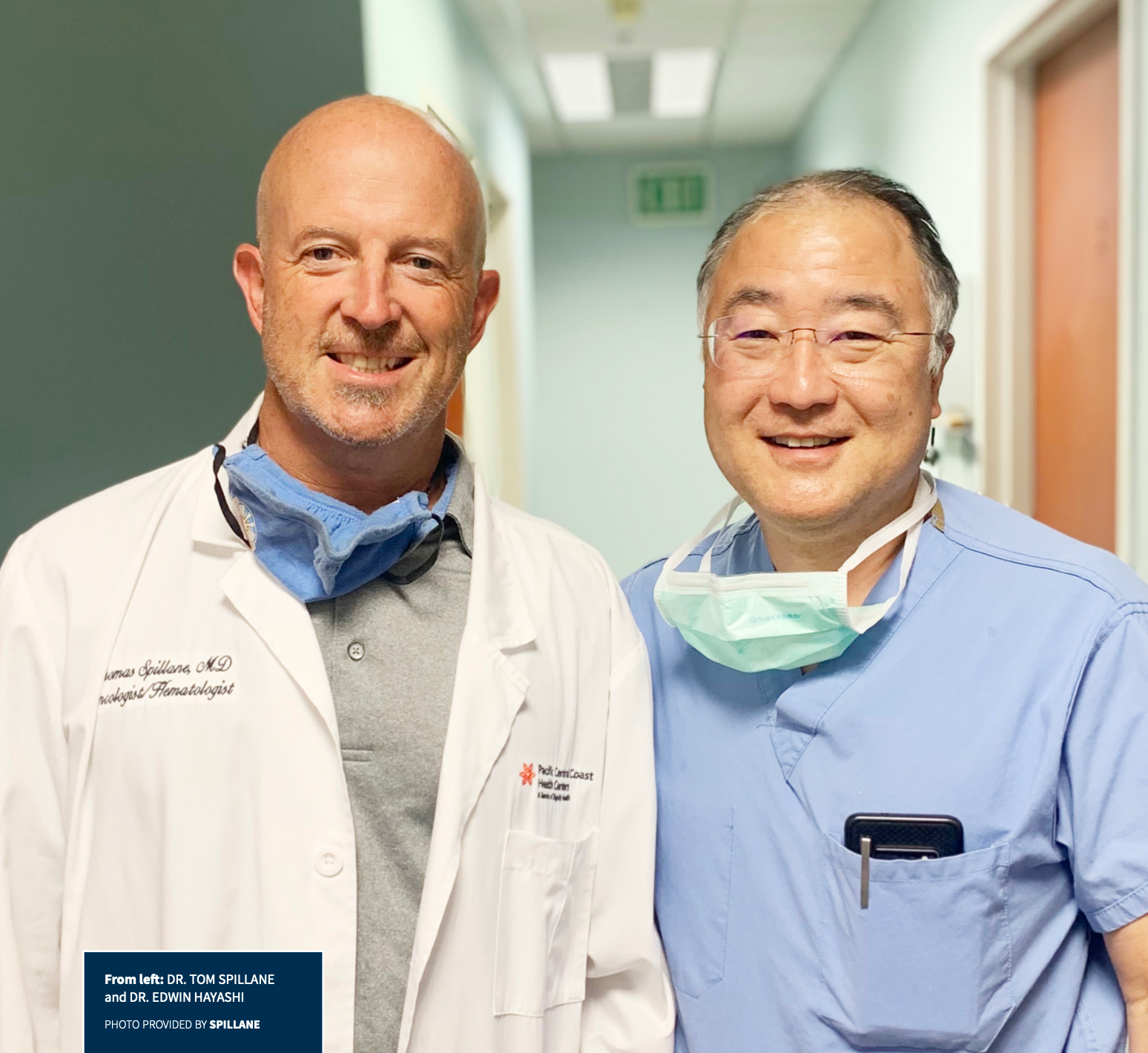 Dr. Tom Spillane (left) and Dr. Edwin Hayashi (right)