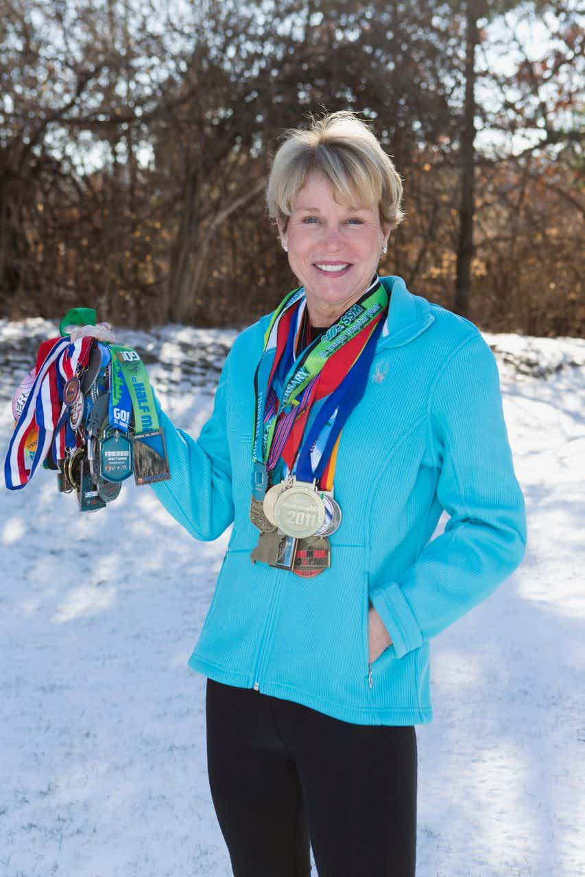 Teri Greige with medals