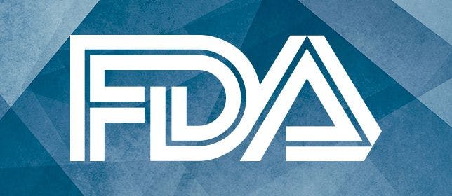 "FDA" against a blue background
