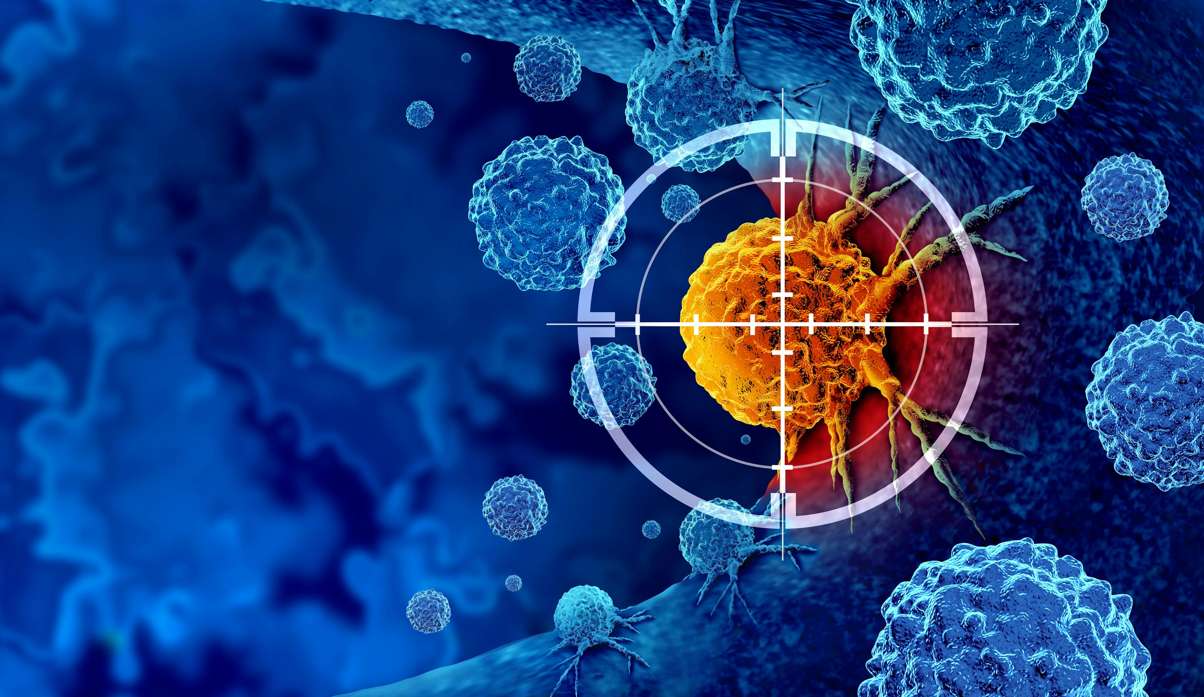 Cancer detection and screening as a treatment for malignant cells with a biopsy or testing caused by carcinogens and genetics with a cancerous cell as an immunotherapy symbol | Image credit: © freshidea - © stock.adobe.com