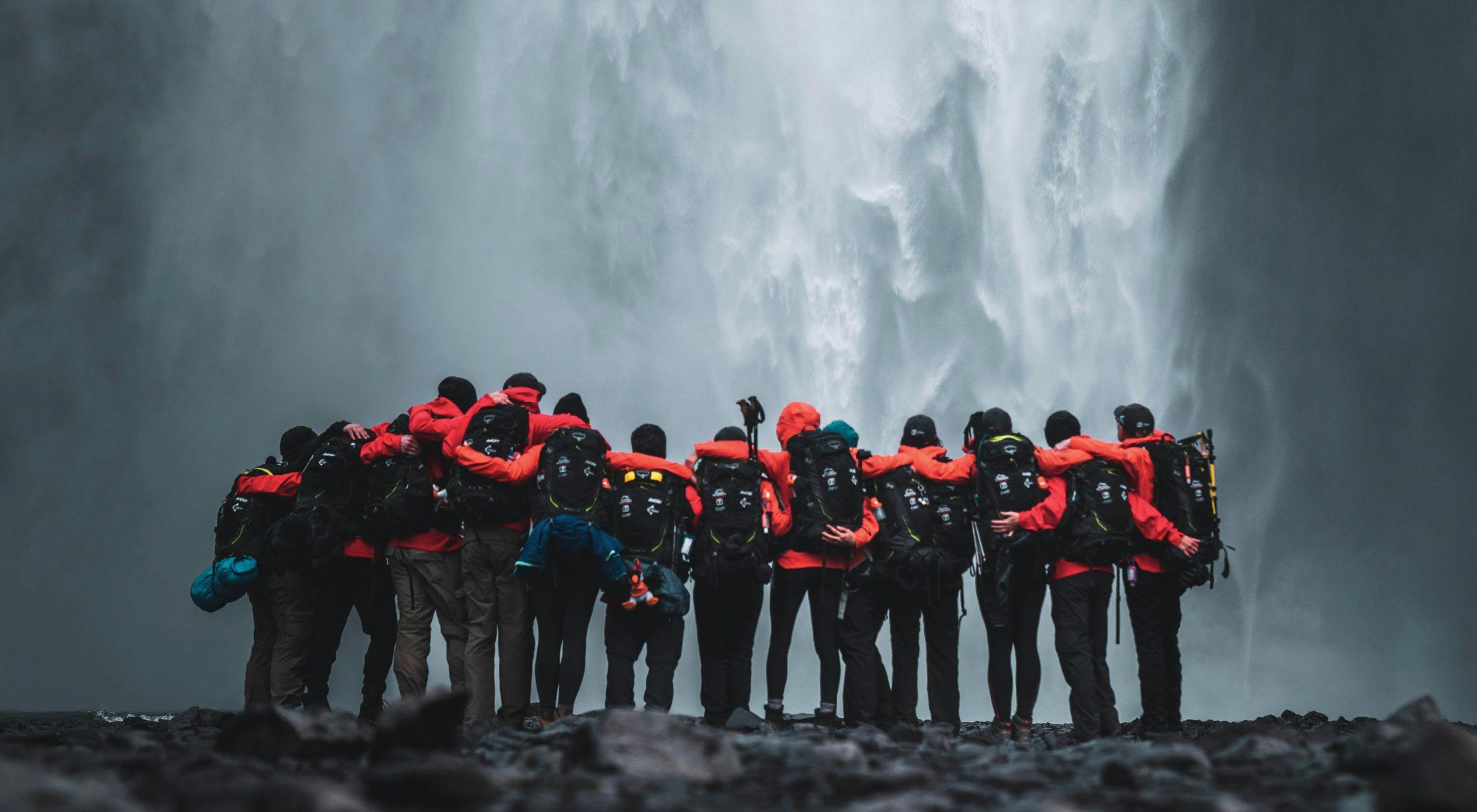 The team trekked to
Skogafoss Waterfall
on day four of the
adventure. - PHOTO BY UNCAGE THE SOUL PRODUCTIONS