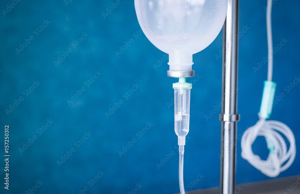 the Close up saline IV drip for patient and Infusion pump in hospital | Image credit: © - By tumsubin © - stock.adobe.com. 