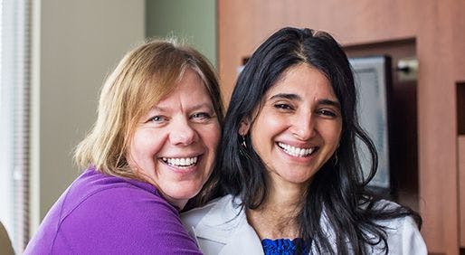 Cindy Kuechle, BSN, RN (left) and Revathi Suppiah, MD PHOTO BY KELLY PELOZA