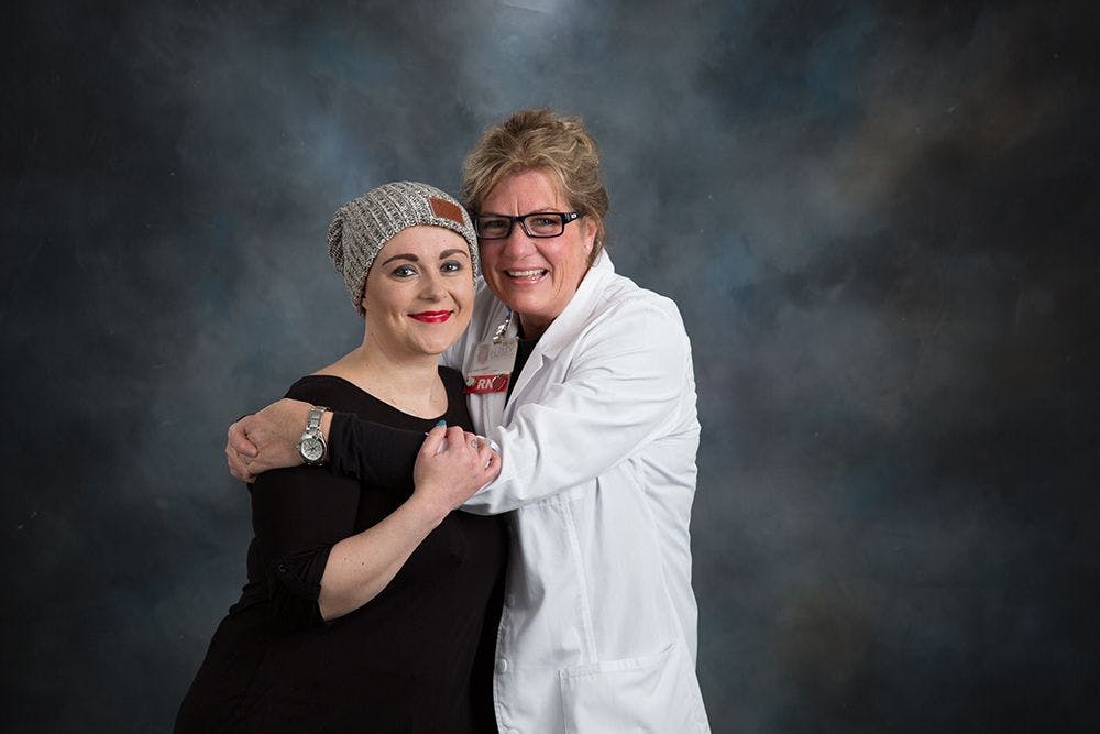 Mallory Turchi and Nancy Dodds, RN, ONC - PHOTO BY NOREEN OWENS