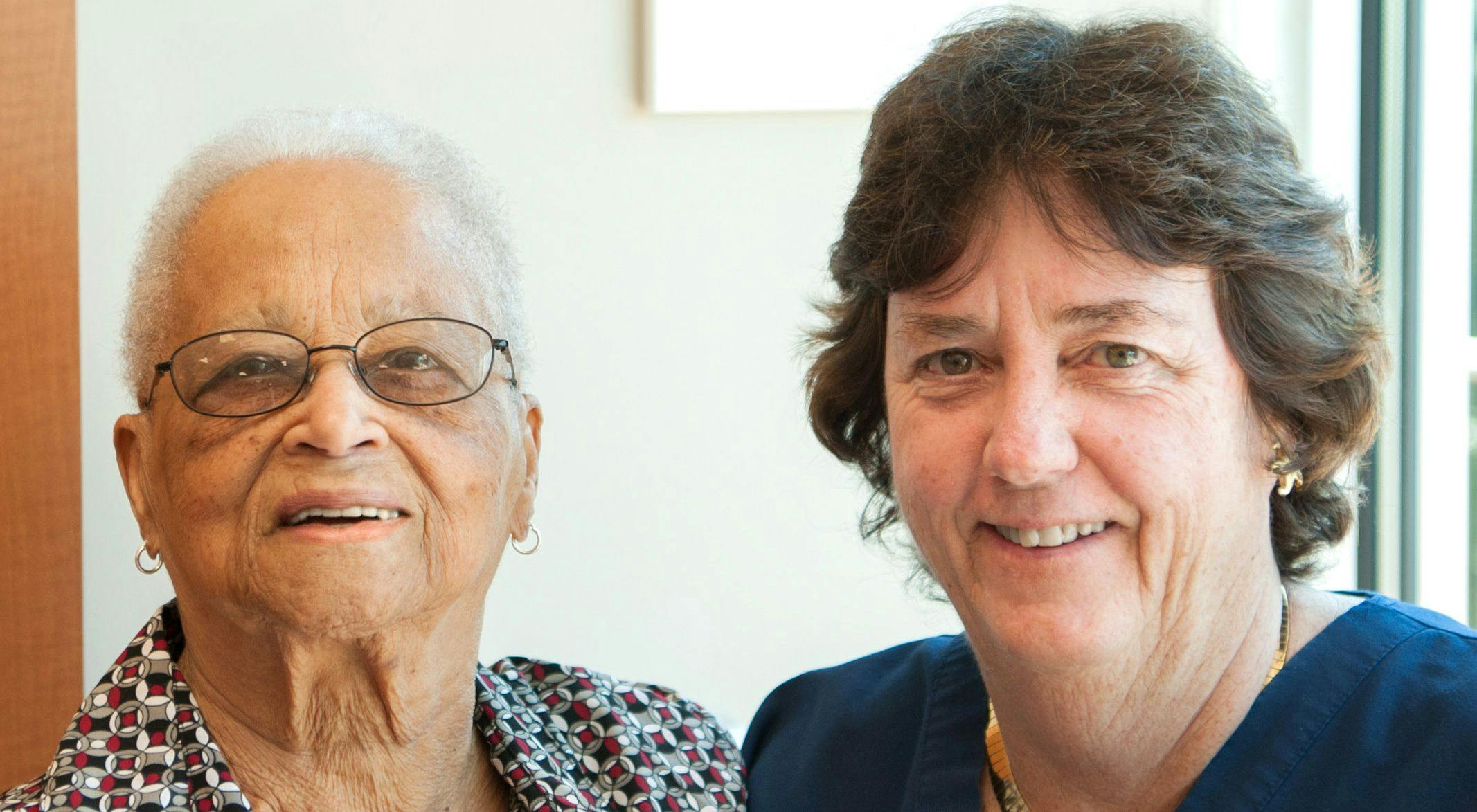From left: Edith Holder and
Mary McMahon, RN, OCN
 - PHOTO BY ELIZABETH SOWA
