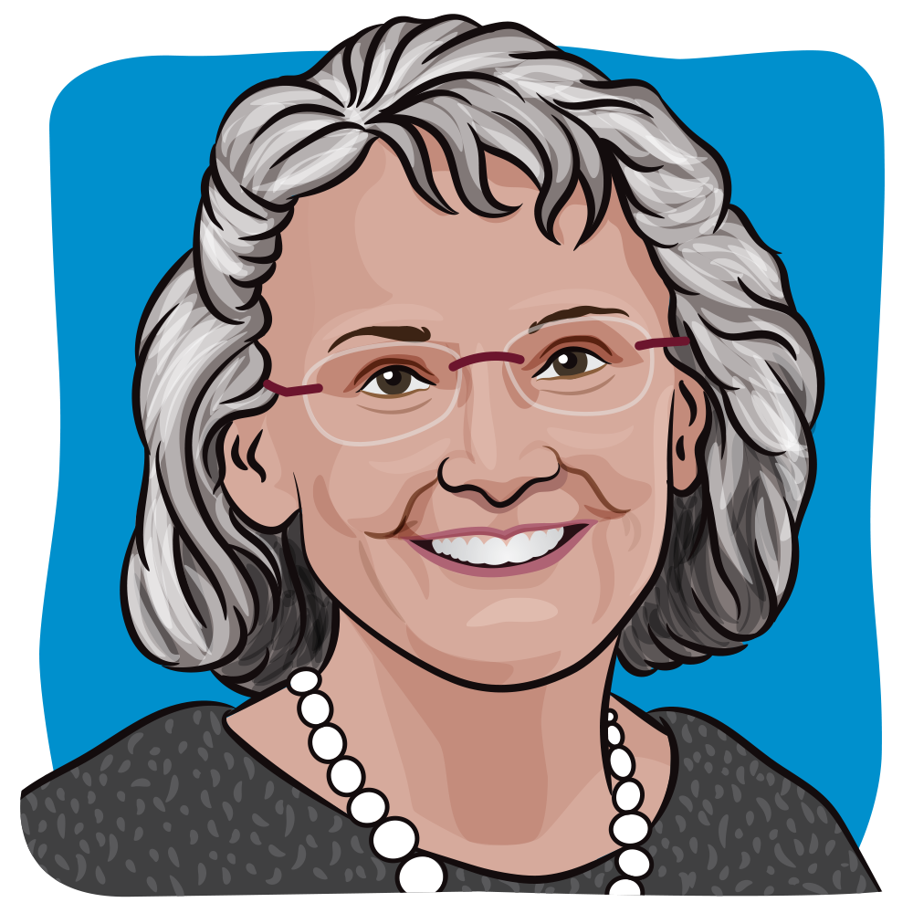 cartoon drawing of blogger and lung cancer survivor, Suzanne Remington