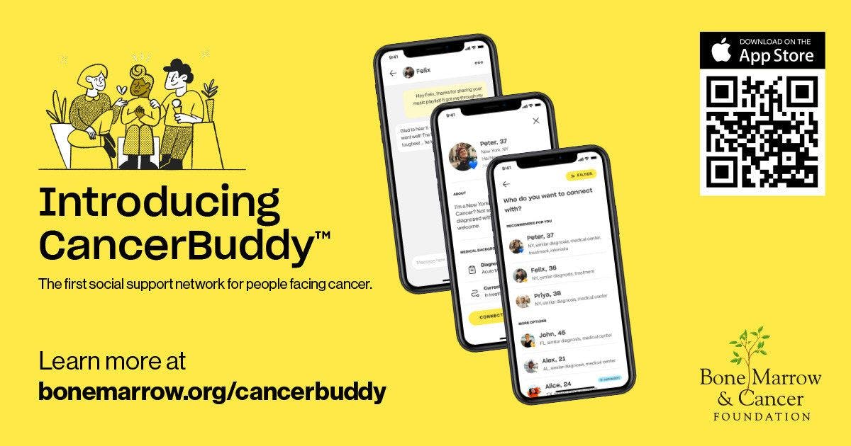 Bone Marrow & Cancer Foundation Launches CancerBuddy App
