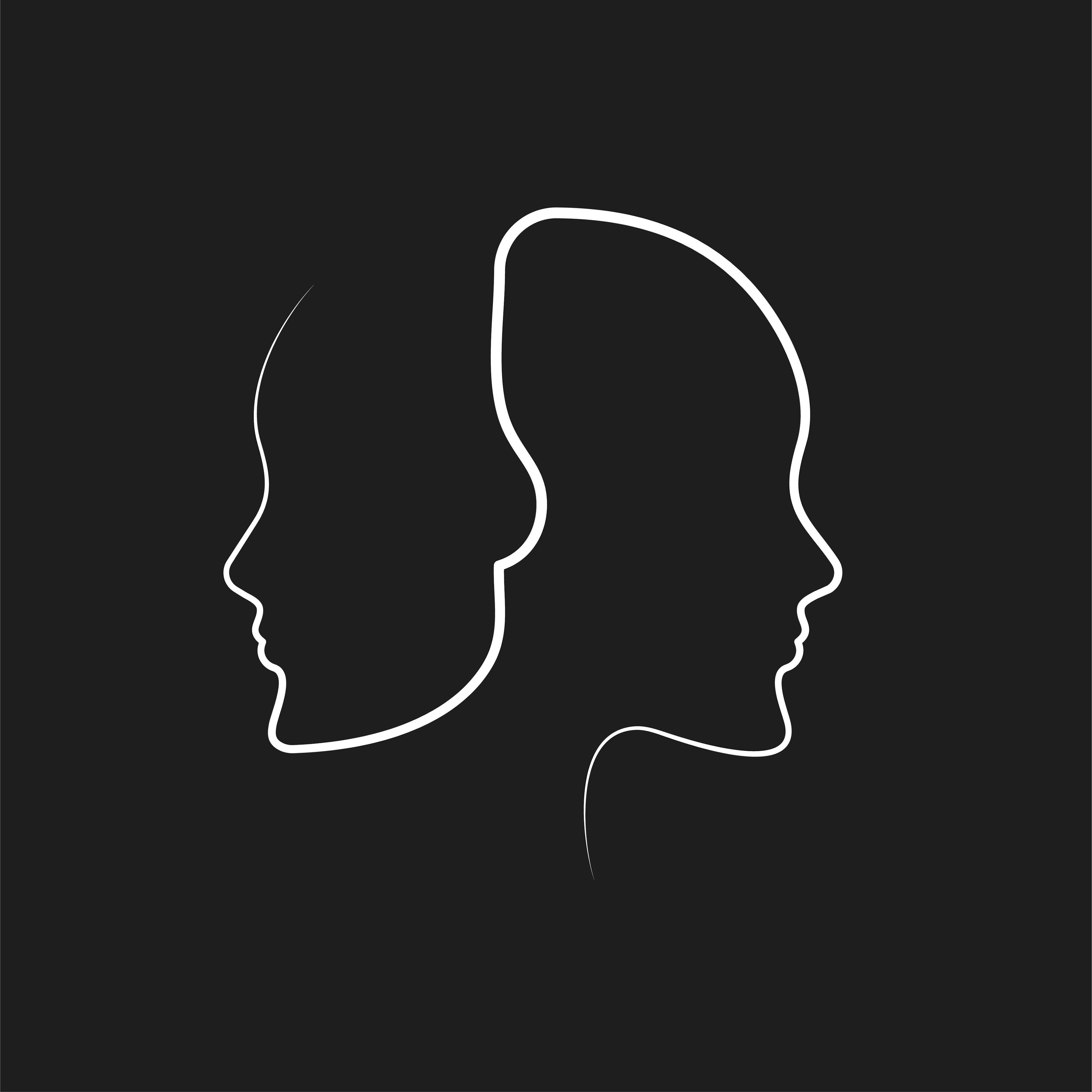 outline of two faces on a black background © tomozina1-stock.adobe.com.