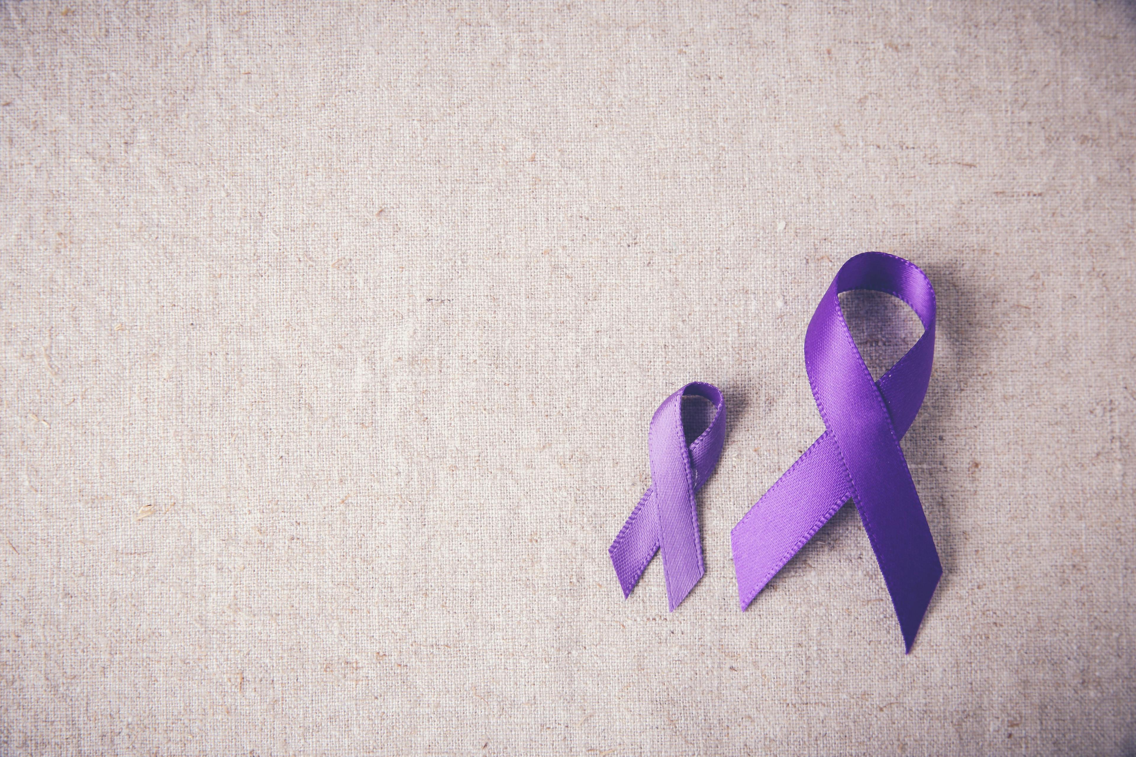 purple ribbons for pancreatic cancer