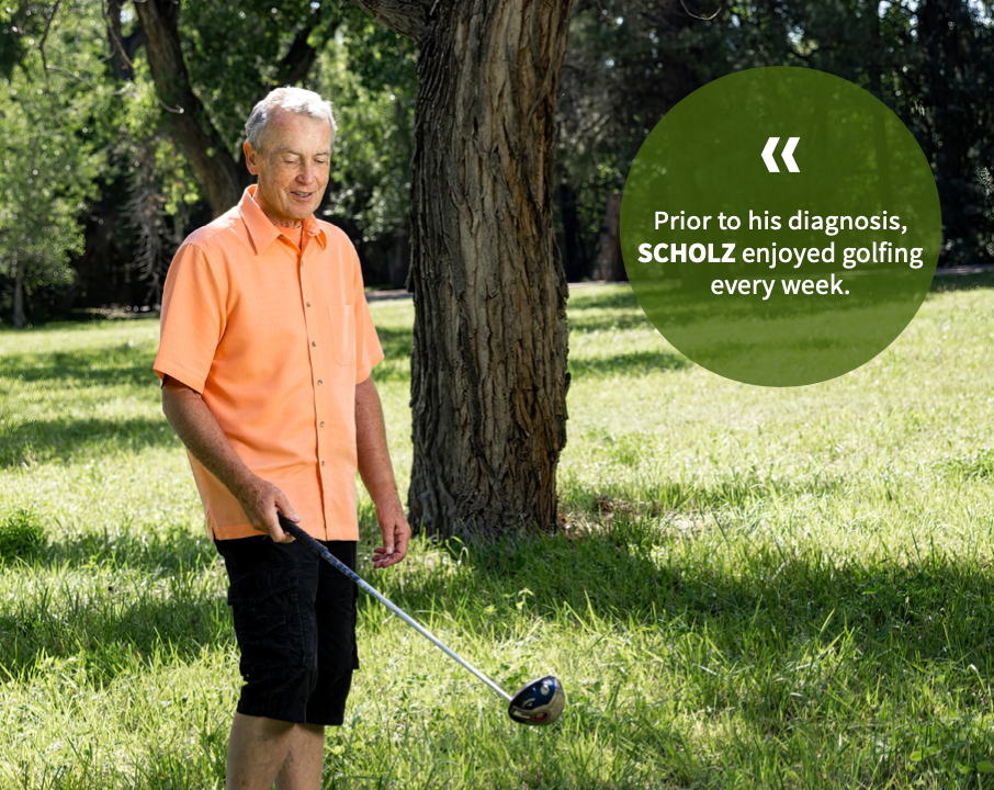 Prior to his diagnosis, Scholz enjoyed golfing every week.