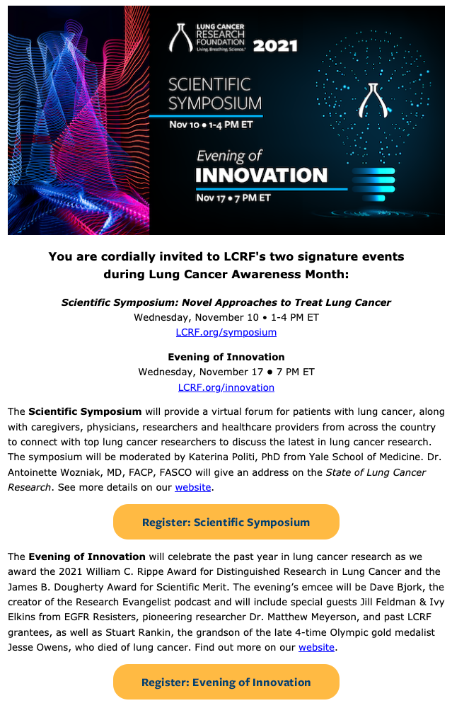 Lung Cancer Awareness Month Updates and Events