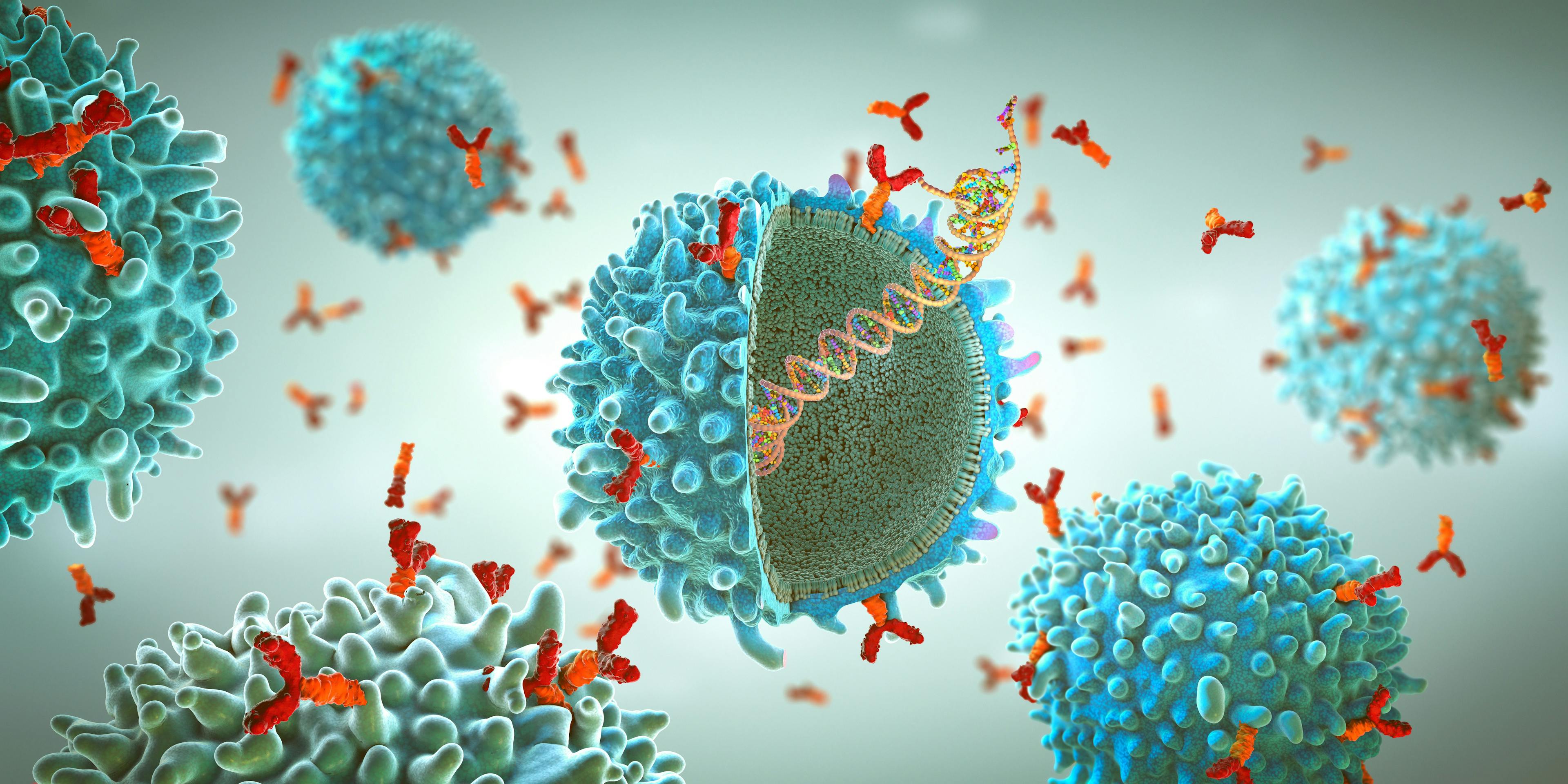 Genetically engineered chimeric antigen receptor immune cell with implanted mrna gene strand - 3d illustration | Image credit: © Christoph Burgstedt -©  stock.adobe.com 