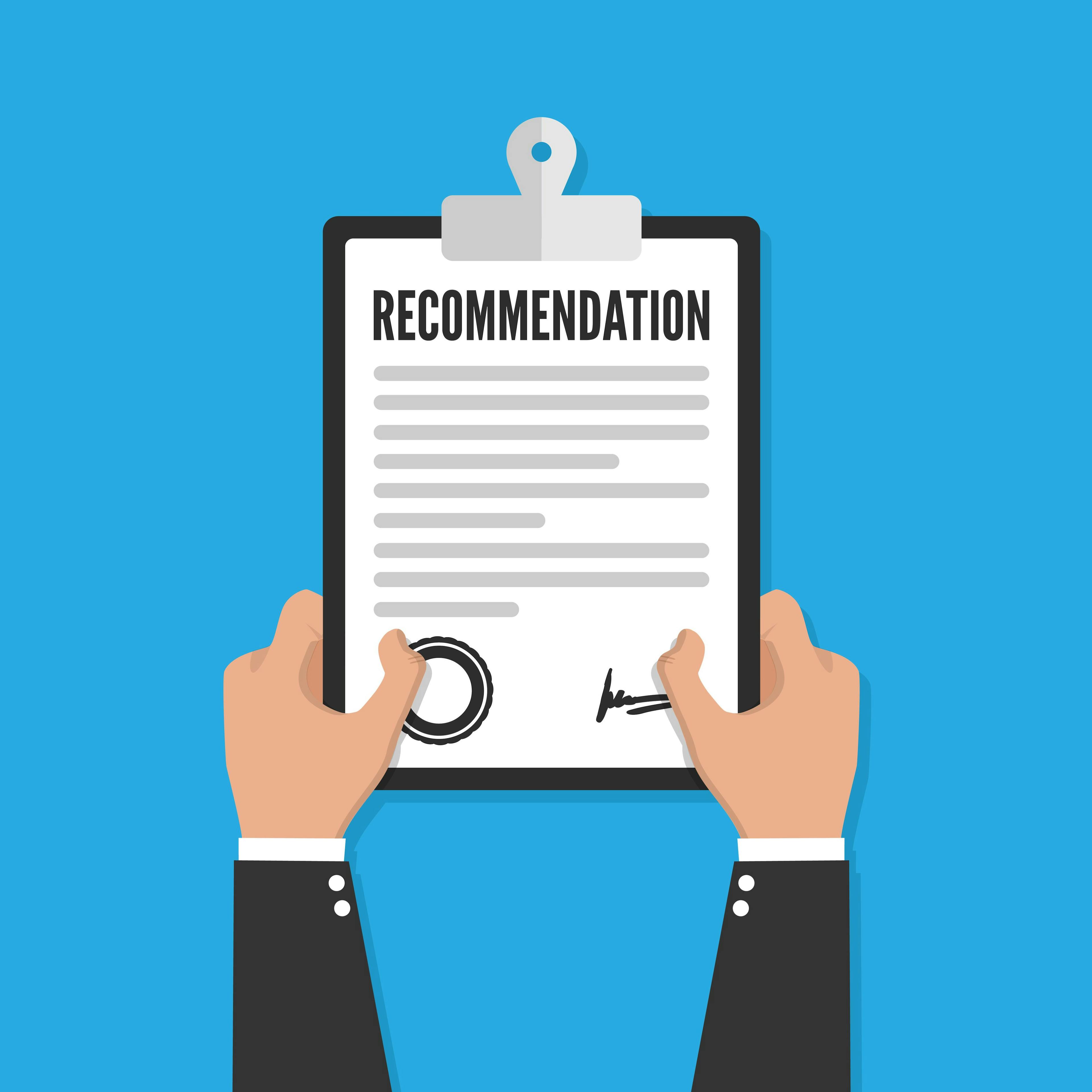 Recommendation clipboard with checklist. Flat design, vector  | Image credit: © 4zevar © stock.adobe.com 