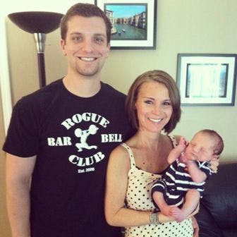Tony and Lindsay Giannobile holding their son, Rocco