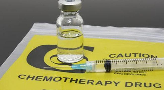chemotherapy vial and needle 