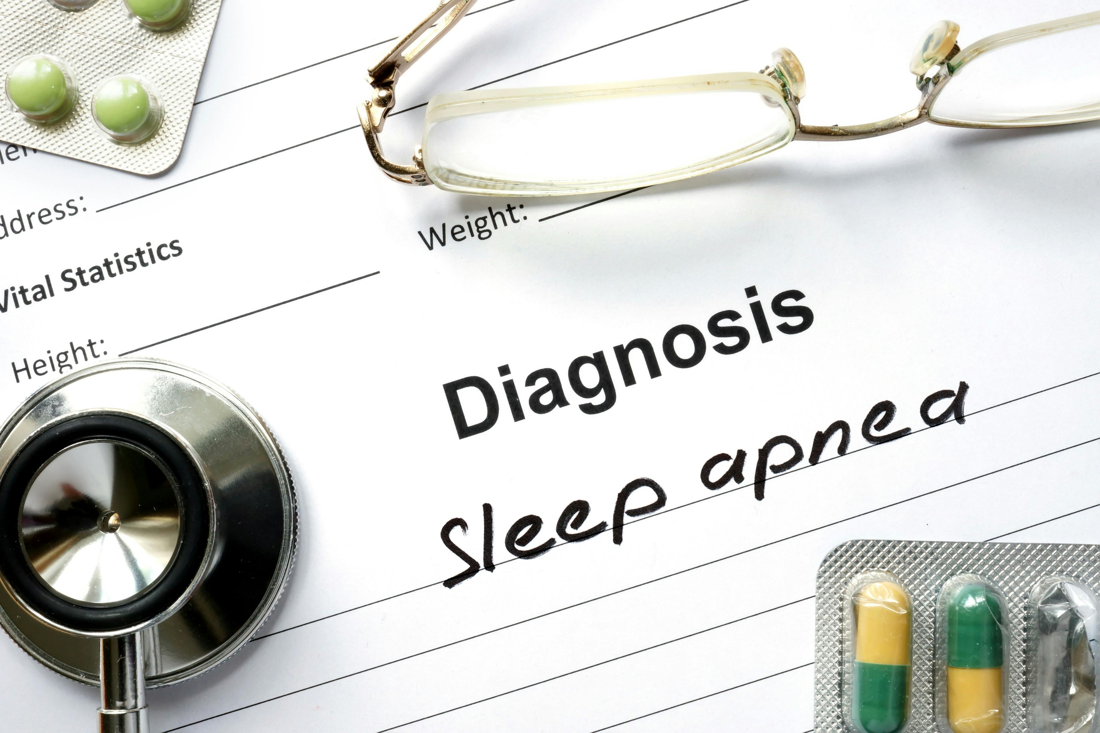  Licensed   FILE #:  87016164  Preview Crop  Find Similar  Expand Image DIMENSIONS 5500 x 3667px FILE TYPE JPEG CATEGORY Disease LICENSE TYPE Standard or Extended Diagnostic form with diagnosis Sleep apnea and pills. | Image credit: © - Vitalii Vodolazskyi © - stock.adobe.com