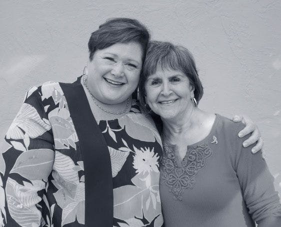 Rhonda Koot, RN, OCN (left) with Mary Lou Mazzone - PHOTO BY HEATHER AVRECH