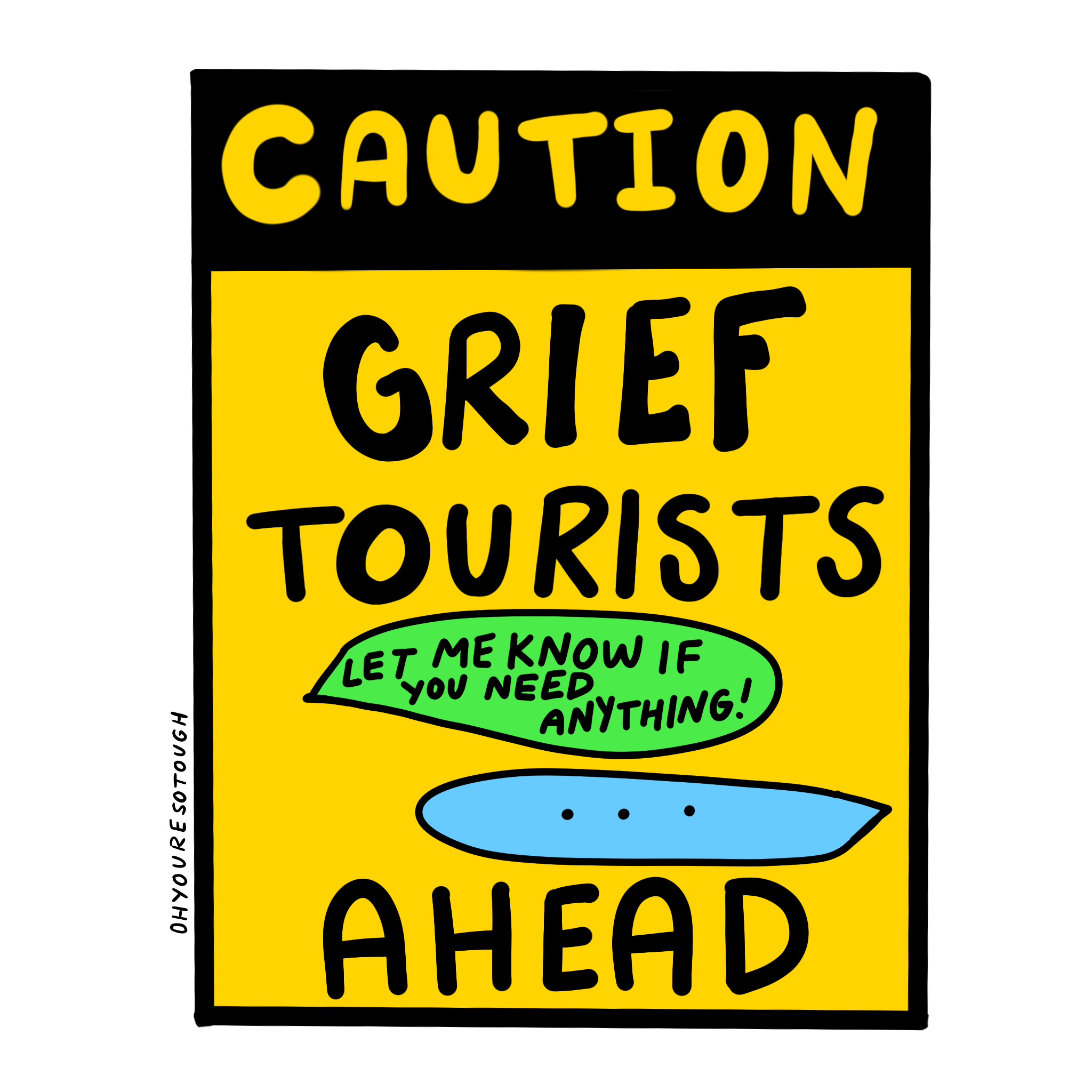"Grief Tourists" graphic by Chelsey Gomez