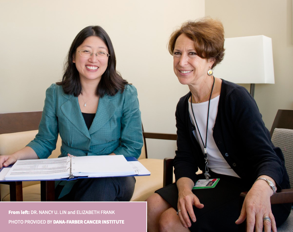 From left: Dr. Nancy U. Lin and Elizabeth Frank. Photo provided by Dana-Farber Cancer Institute.