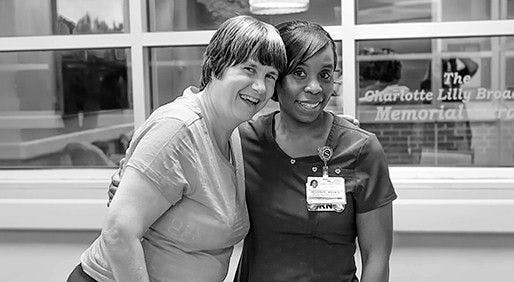 Michele Singerline (left) with Shannon Moore, RN - PHOTO BY JENIFER FENNELL