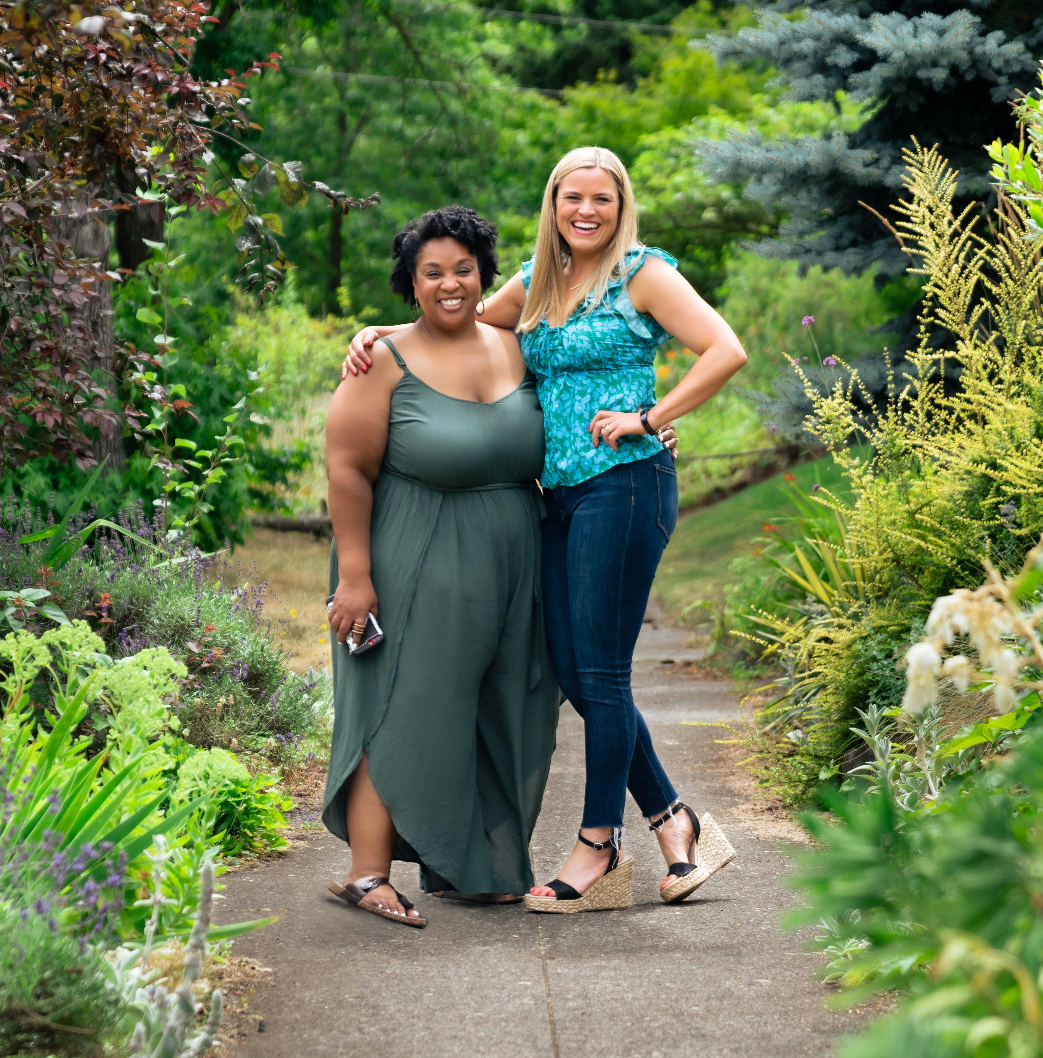In 2017, 16 years after Tamika Felder (left) received a diagnosis of cervical cancer, Ginny Marable (right) began a similar cancer journey. Recently, Marable and her partner offered Felder and her husband their unused embryos to have a child. In July, Marable and Felder met for the first time. Here, they stand together in Portland, Oregon. 



Photo credit: Elyse Cosgrove from Torch Pictures
