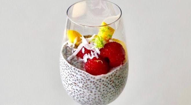 Summer Snacktime: Coconut and Tropical Fruit Chia Pudding Recipe