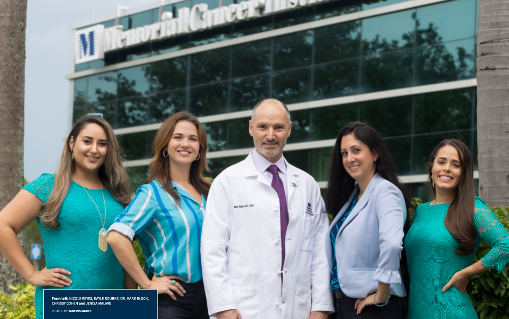 From left: Nicole Reyes, Kayle Rourke, Dr. Mark Block, Chrissy Cohen and Jenisa Malave. Photos by Janeris Marte.