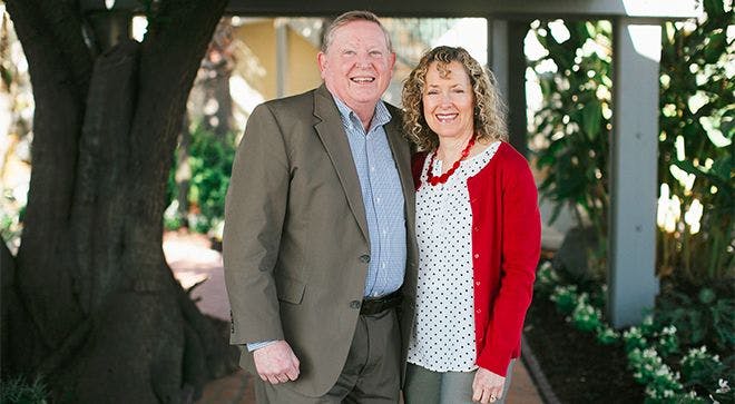 Kevin Richards with his wife, Dale, is living with IgM multiple myeloma, a rare subtype of the disease.