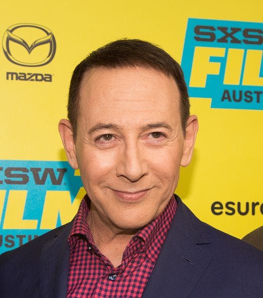 Actor Paul Reubens against a yellow backdrop | Image credit: Variety / Penske Media via Getty Images.