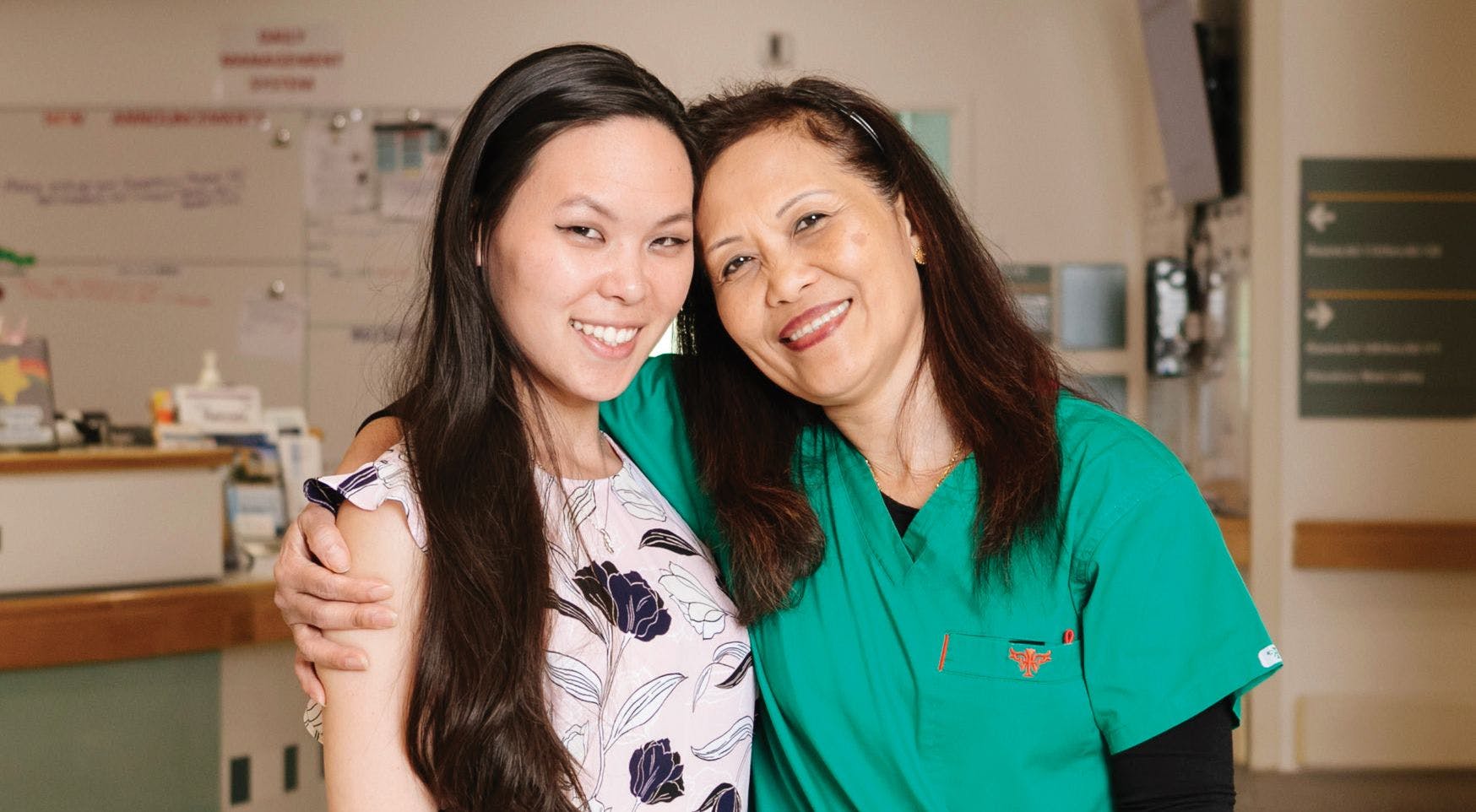 From left: Jenni Chang, B.S.N., RN, OCN, and Andrea Valera, RN
 - PHOTOS BY KARA BRODGESELL